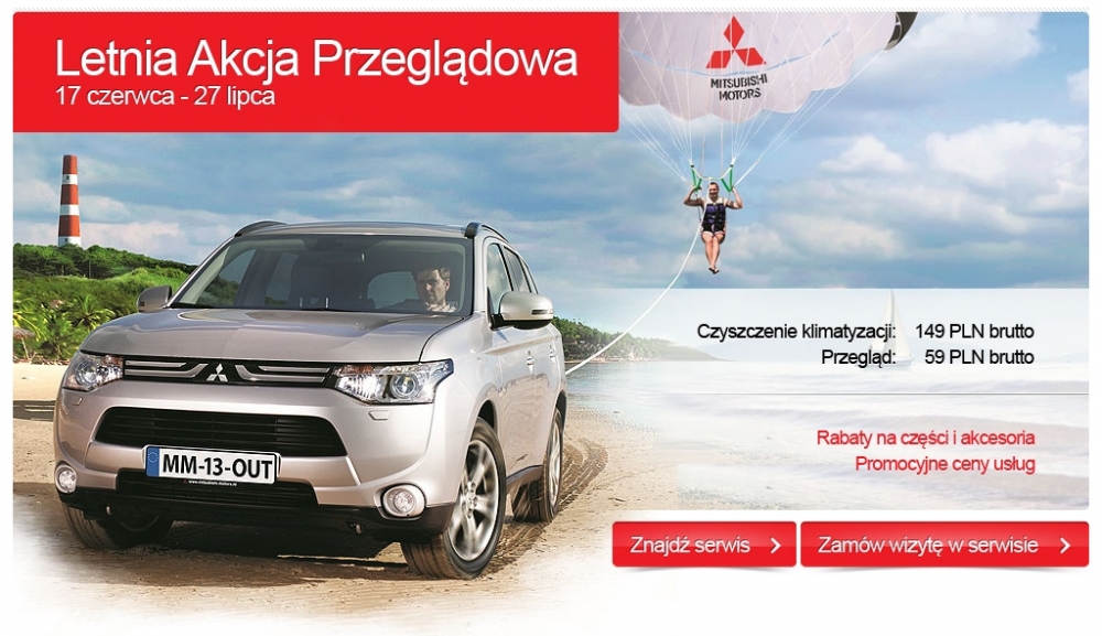 Letnia akcja przeglądowa Mitsubishi